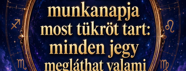 A hét utolsó munkanapja most tükröt tart: minden jegy megláthat valami fontosat